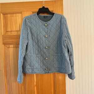 Quilted Look Denim Jacket